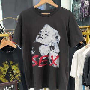 MAD0NNA SEX BOOK VINTAGE BLACK T-SHIRT